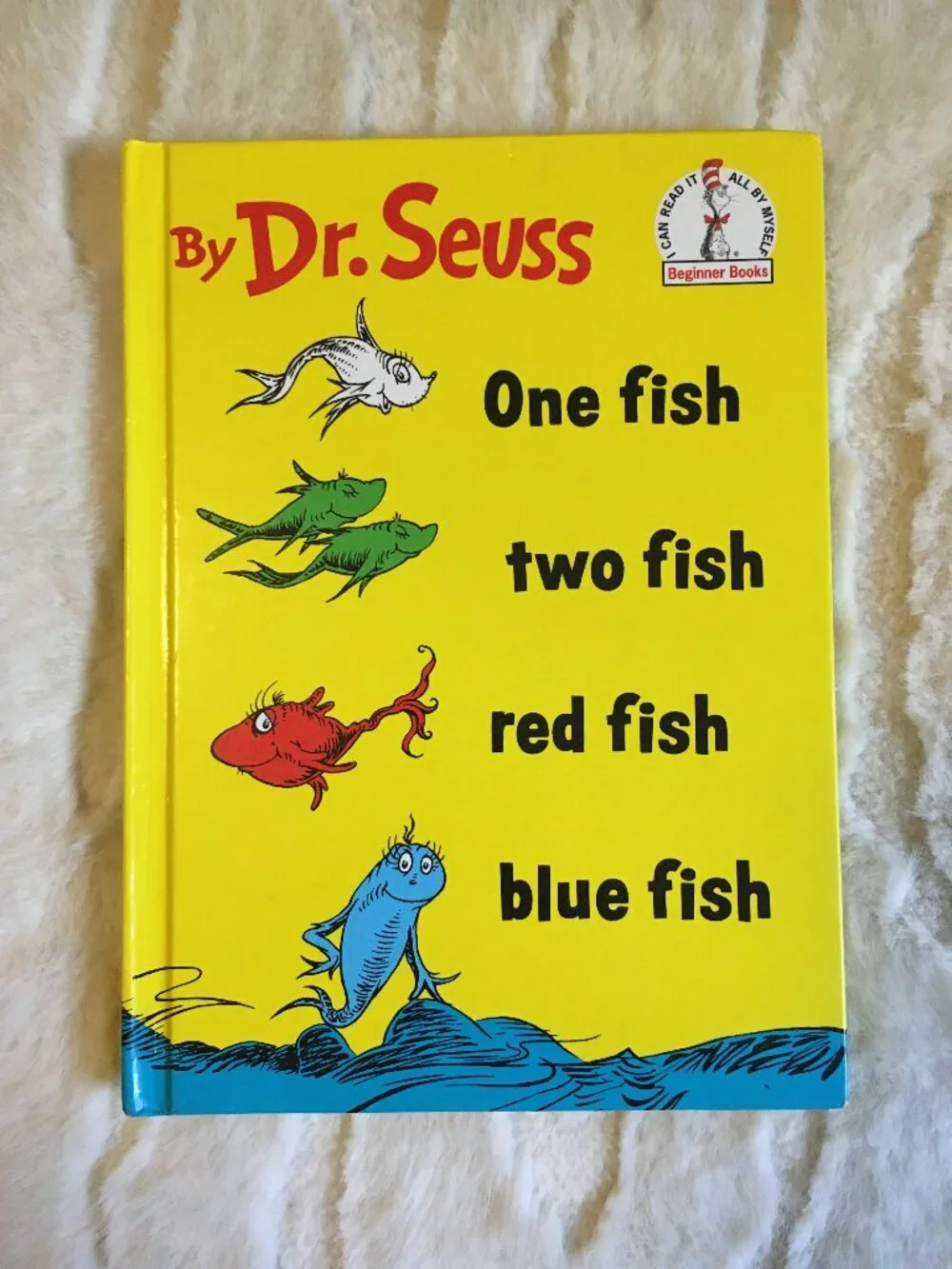 Vintage 1986 Dr Seuss One Fish Two Fish Red Fish Blue Fish Hardcover Book - Picture 1 of 10
